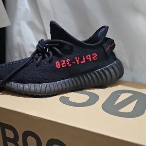Yeezy 350 Black and Red Men Shoes